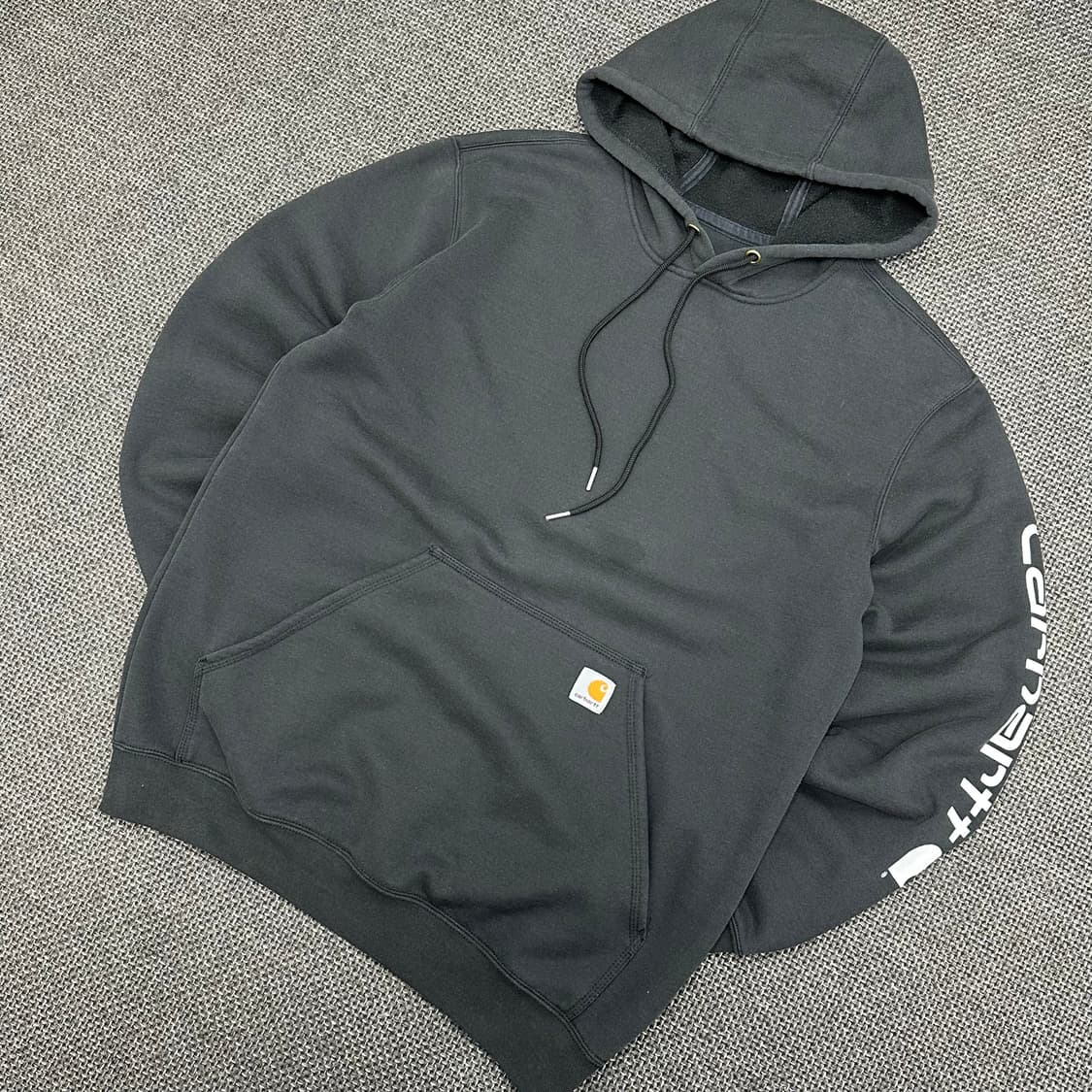 칼하트 오리지널핏 빈티지 블랙 후드티 M 상품이미지3