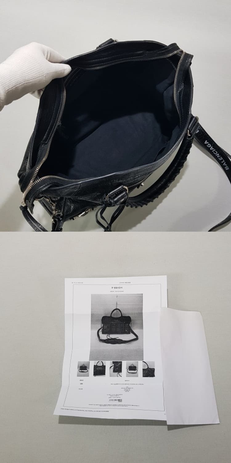 발렌시아가 클래식 모터백 미디움 로고 스트랩  상품이미지10