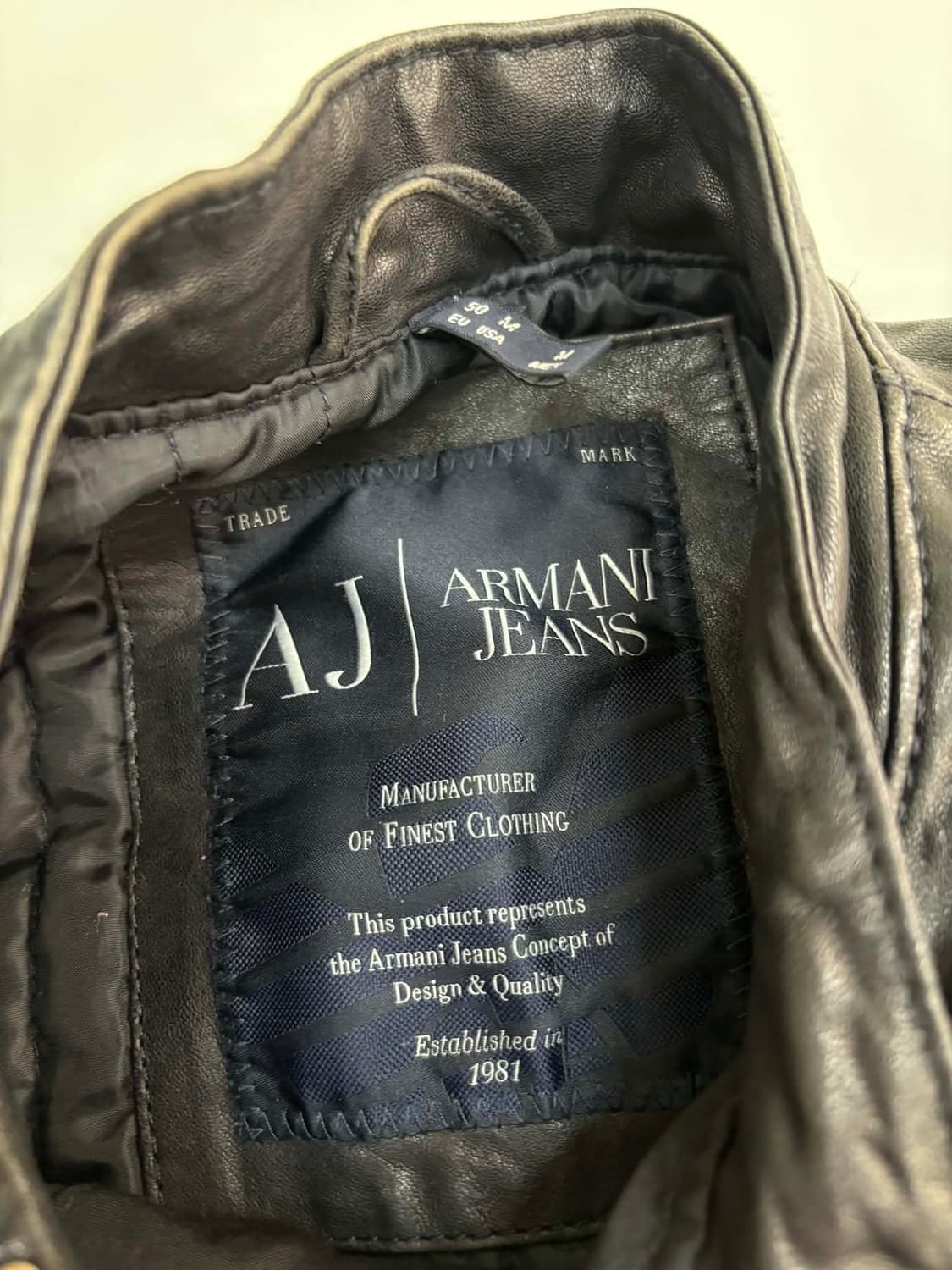 [M] 아르마니 진스 양가죽 싱글 라이더 자켓 상품이미지3