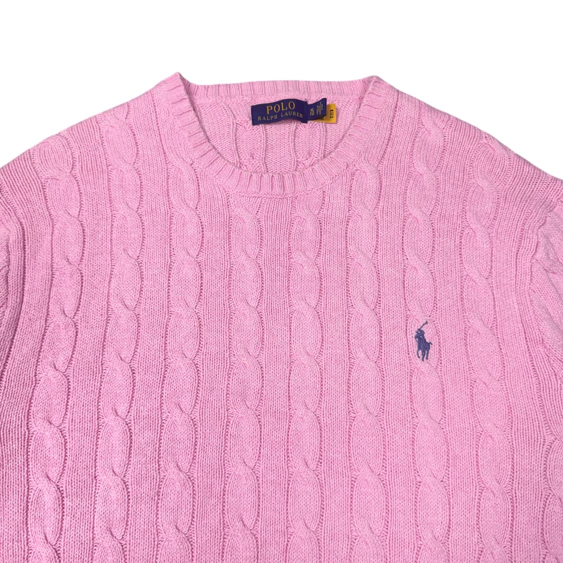 (XL) 폴로 랄프로렌 QR라벨 케이블니트 핑크 상품이미지2