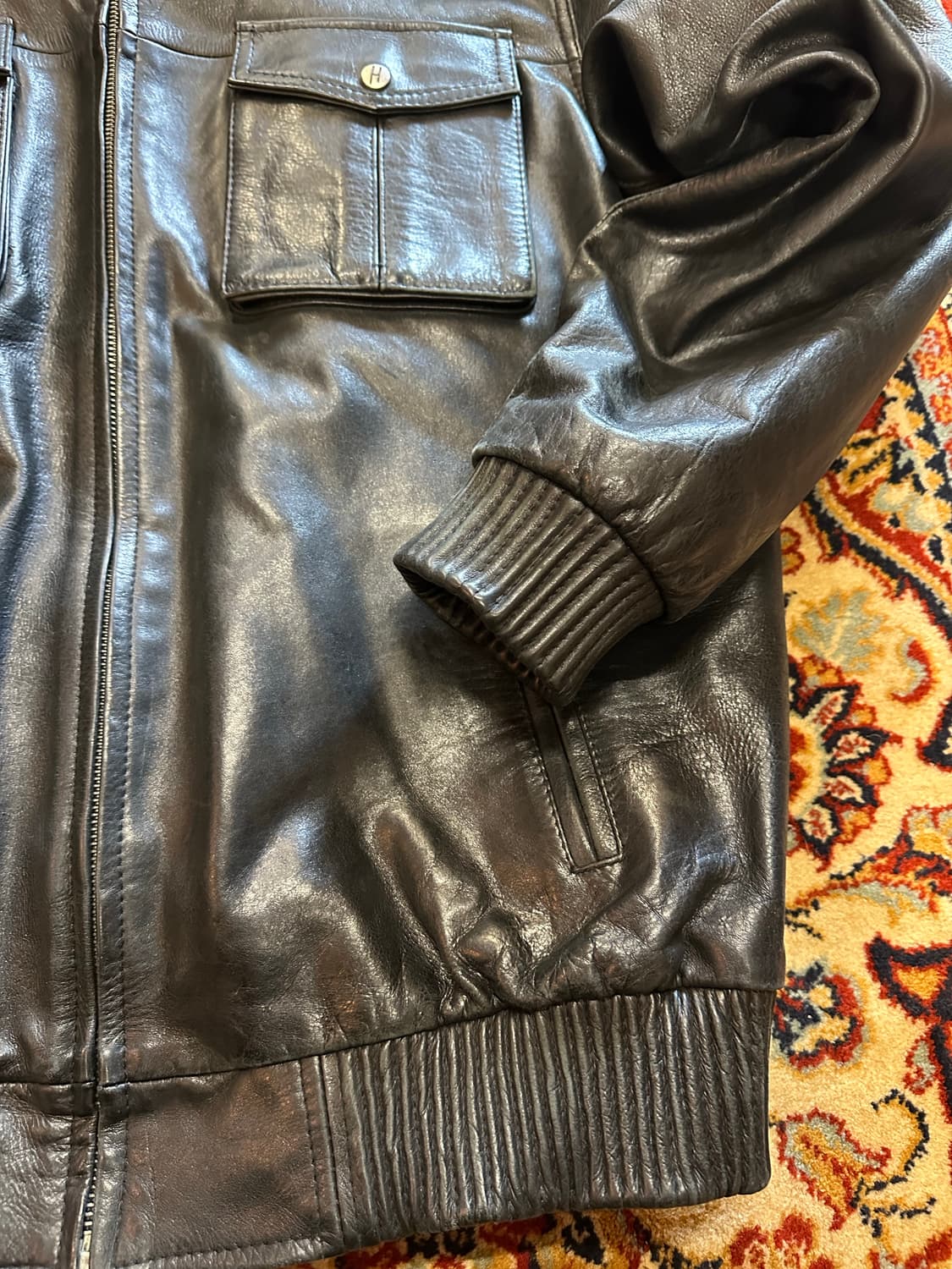 HUDSON "Urban Aviator" A-2 리얼 레더 플라이트 자켓 상품이미지3