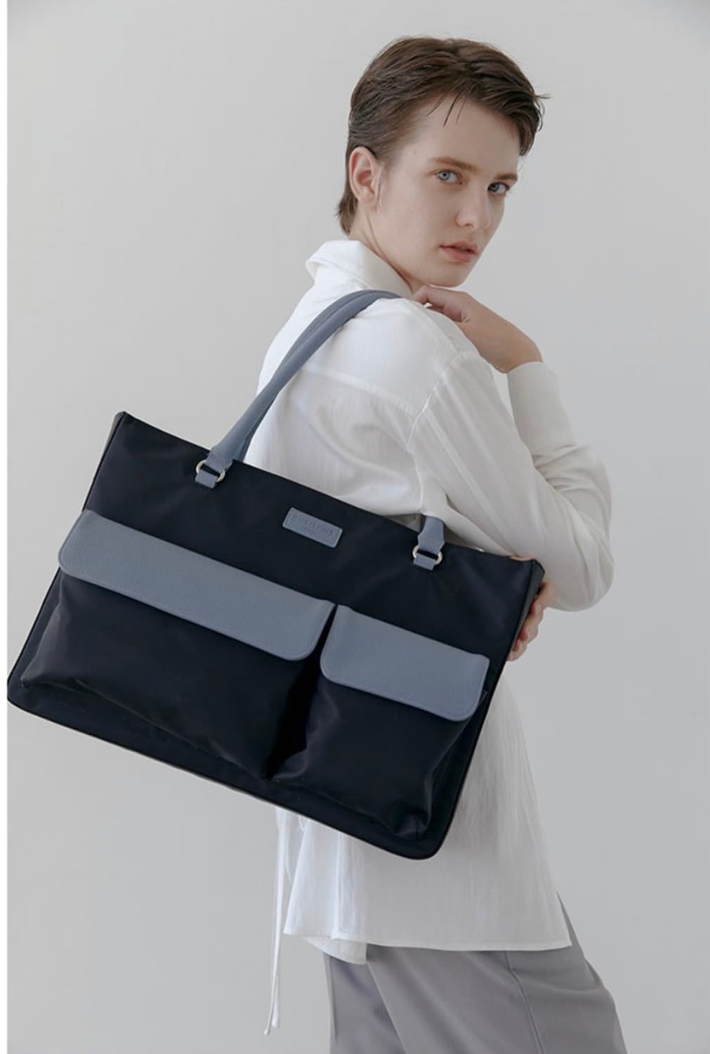 크리스틴프로젝트 투포켓백 블랙블루 상품이미지2