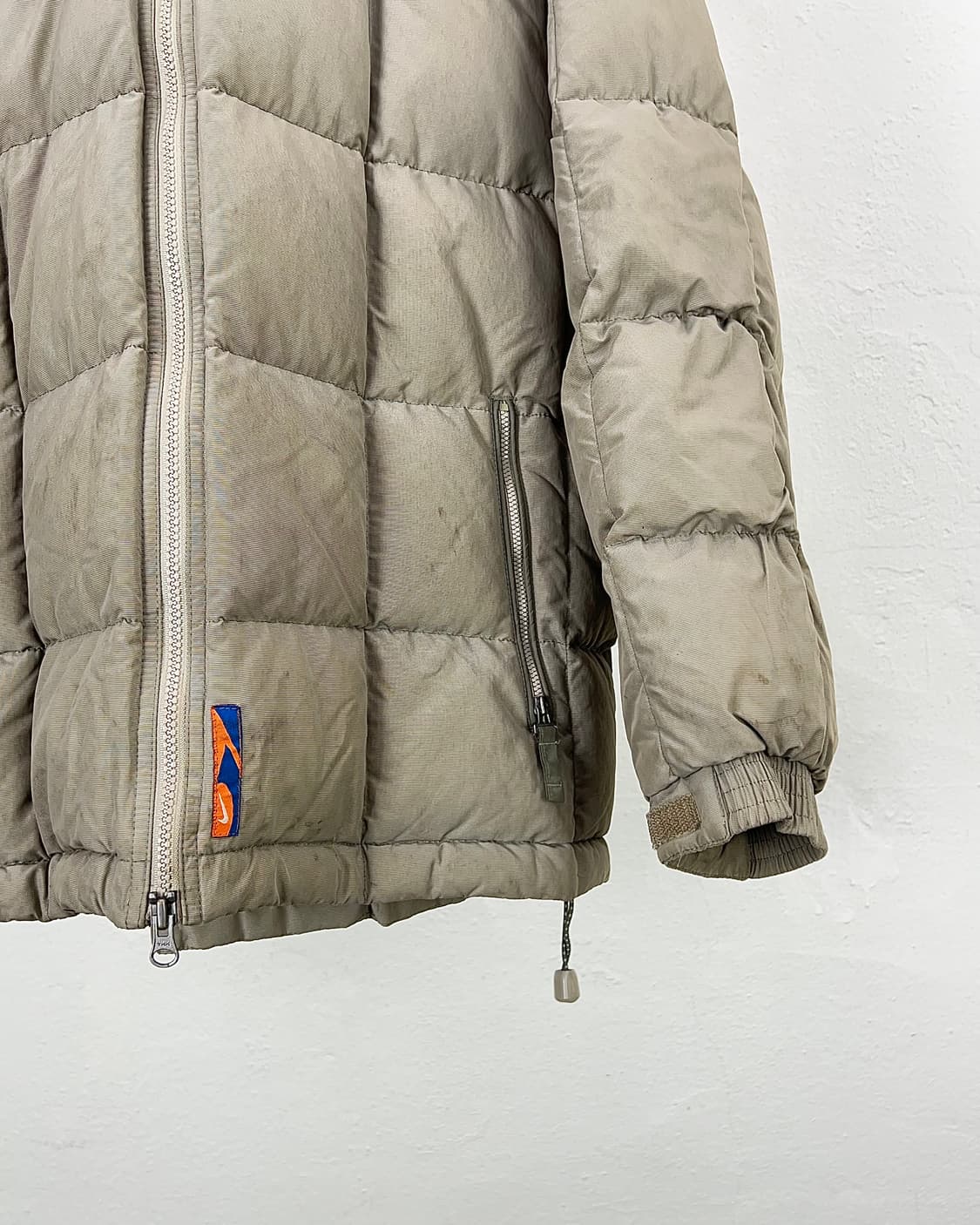 00s 나이키 라이트 그레이 덕다운 백 포켓 블록 패딩 상품이미지5