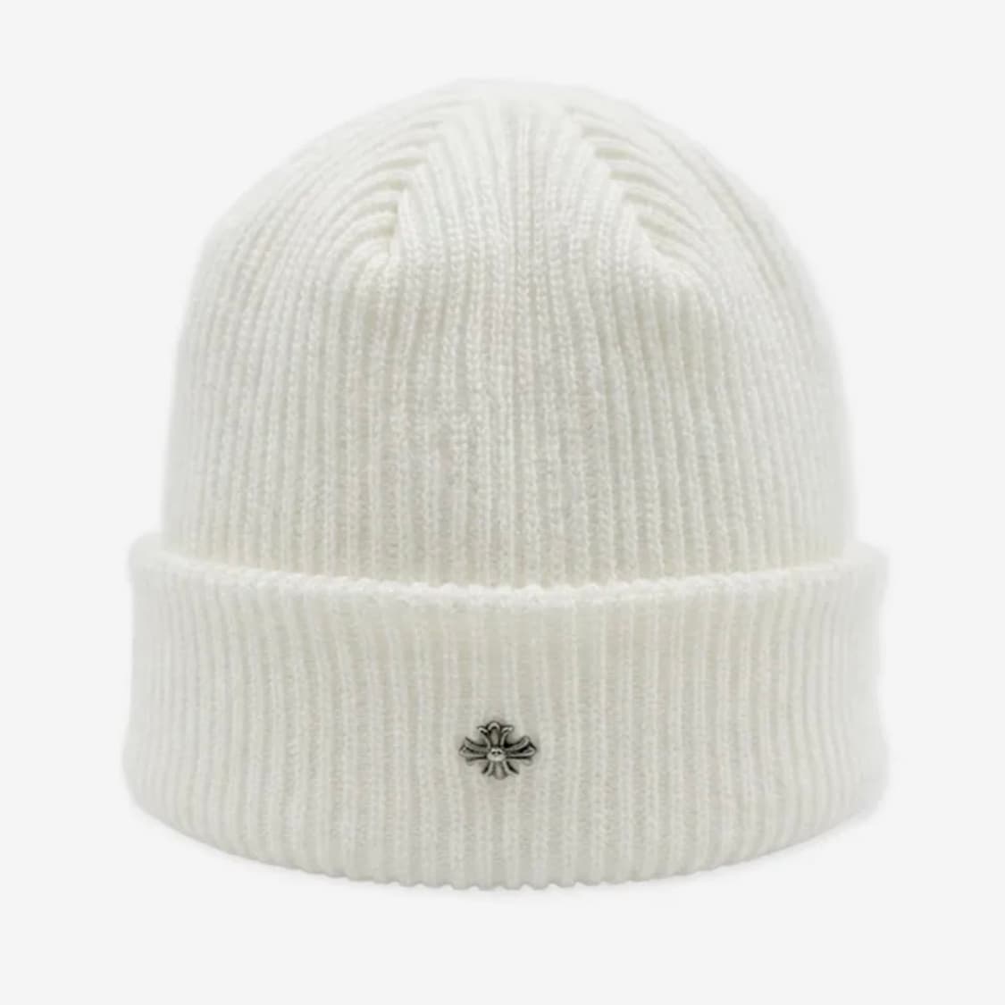 <다미쉬> 크로스 메탈 심볼 비니_아이보리 상품이미지1