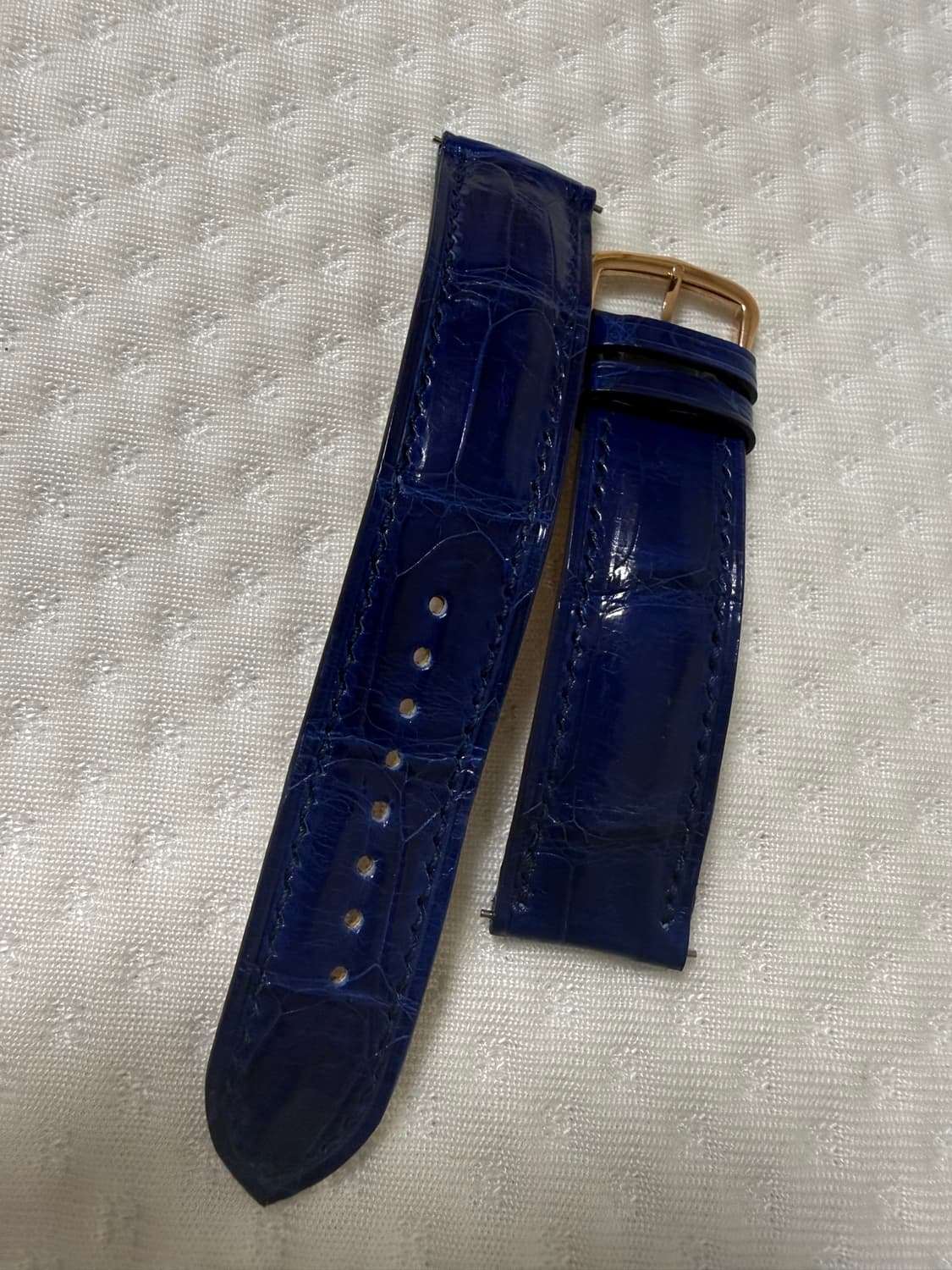 악어 가죽 스트랩 20mm 네이비 상품이미지1