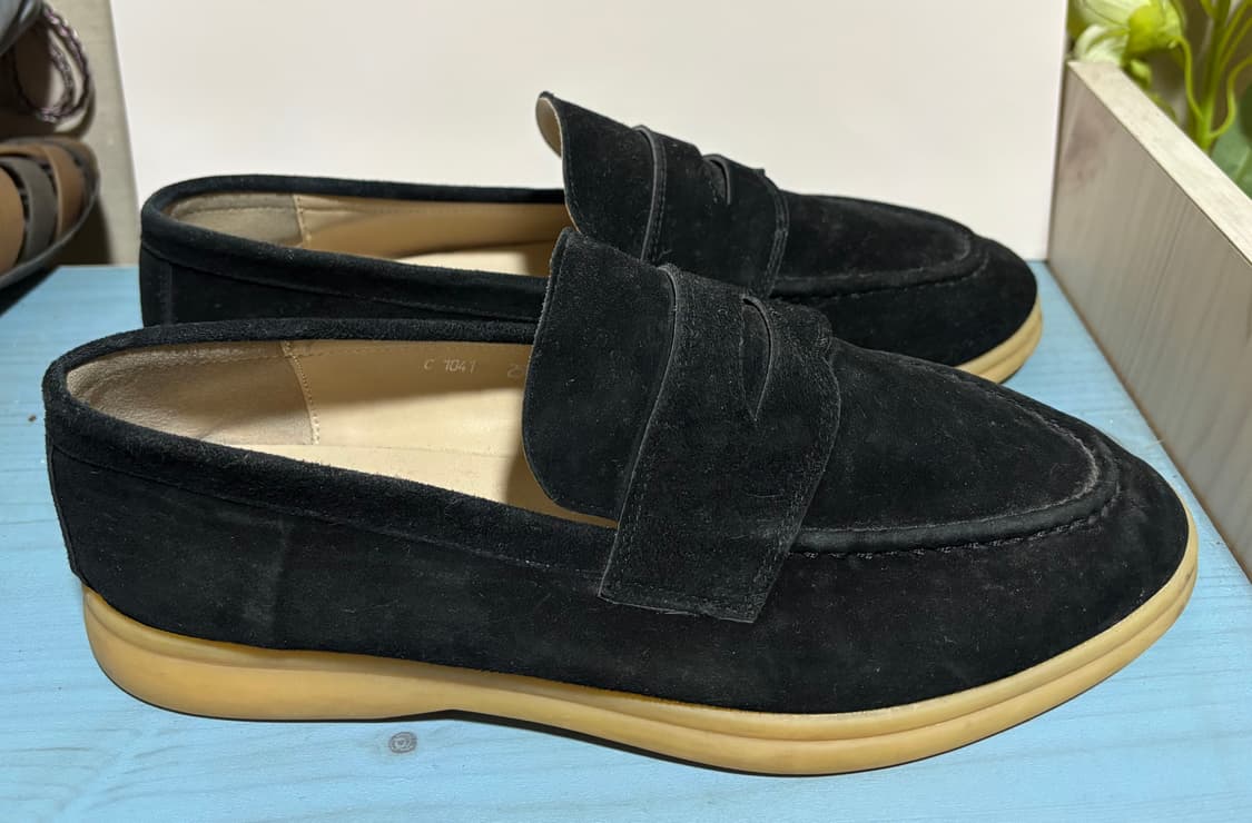 Calen 꺌랑 검정 스웨이드 로퍼 250사이즈 상품이미지1