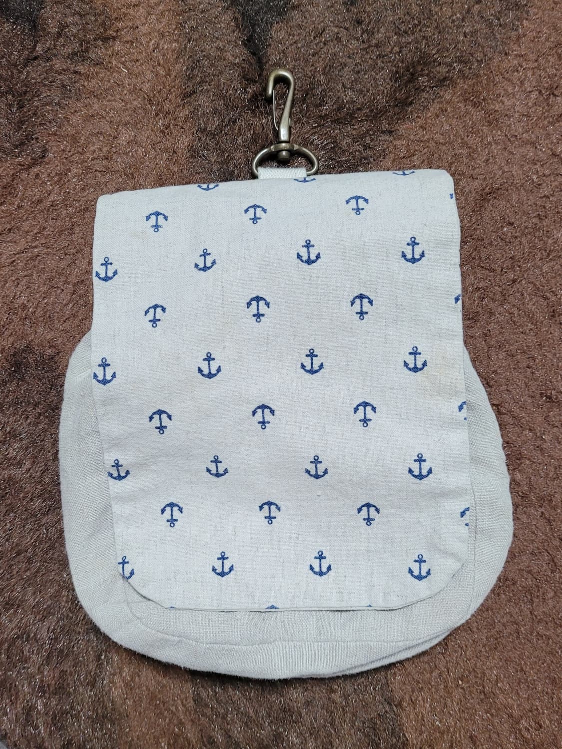 일본 빈티지 마린 린넨(패브릭) 포켓 가방(17*20) 상품이미지1