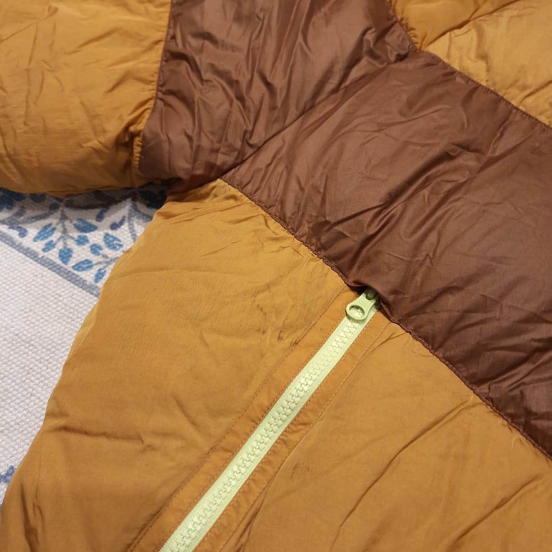 나이키 된장 브라운 배색 빅스우시 올드스쿨 덕다운 오리털 다운 필 패딩 상품이미지5