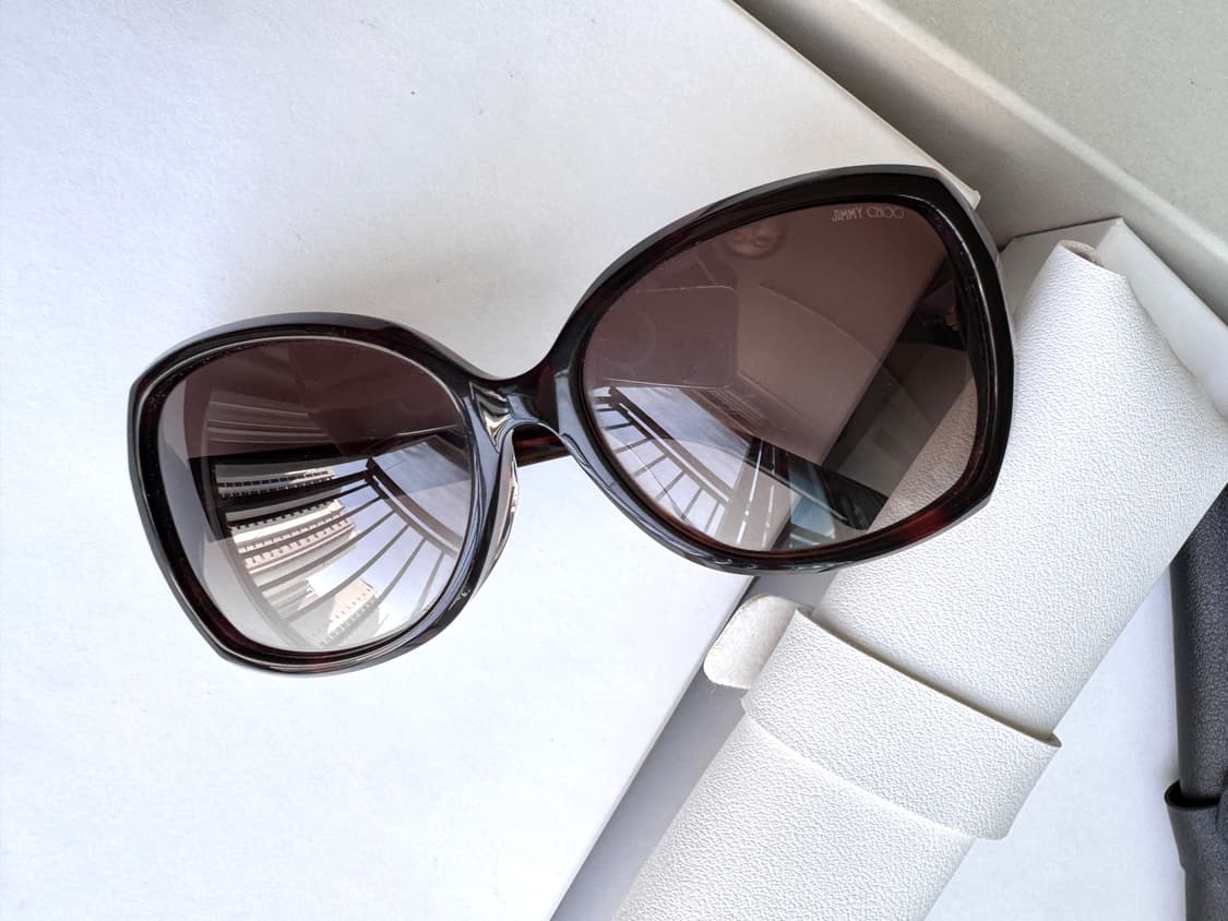 새상품 JIMMY CHOO 다크 브라운 선글라스 GABY F/S TVDH 상품이미지5