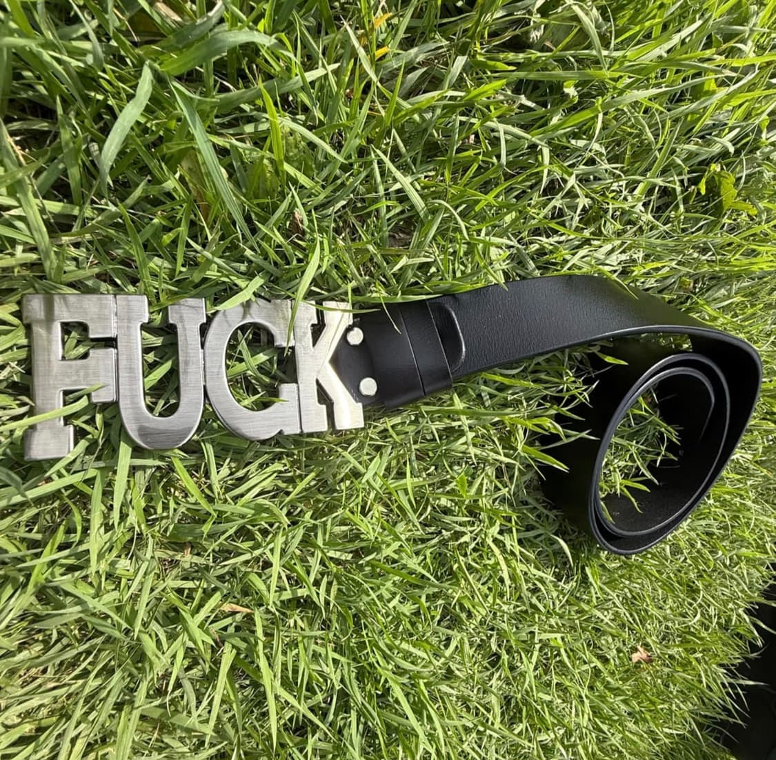 fuck cow leather belt bk 상품이미지5