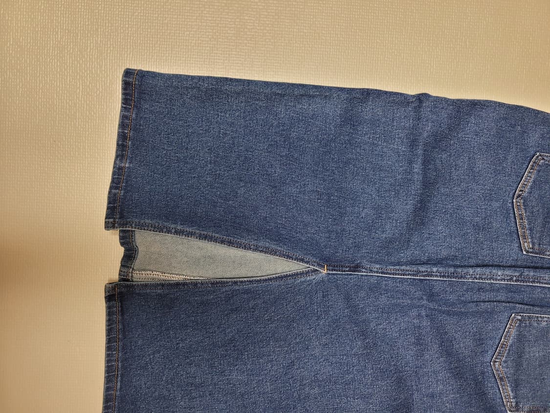 반에이크 VANAKE 여자 뒤트임 데님 롱스커트 27 인디고 상품이미지10