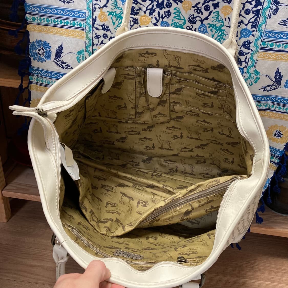 (os) 엘엘빈 우븐레더 토트백 아이보리 상품이미지8