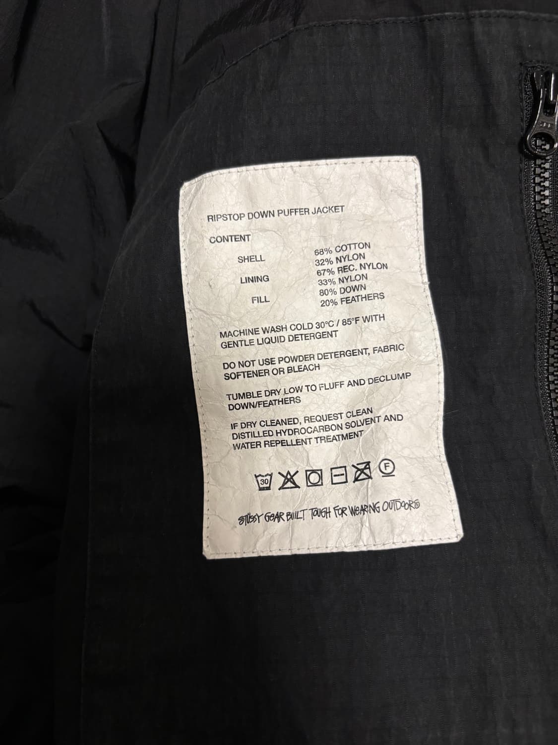 [L] 스투시 퍼퍼 패딩 블랙 상품이미지5