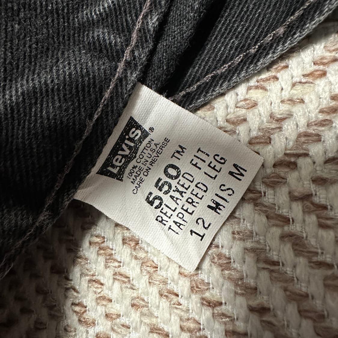 LEVI'S 550 00's usa made black jeans 상품이미지5