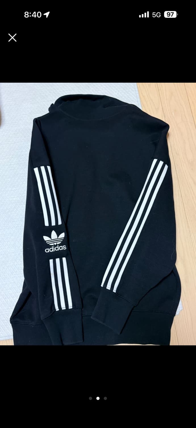 아디다스 하프집업 맨투맨 블랙 M 상품이미지2