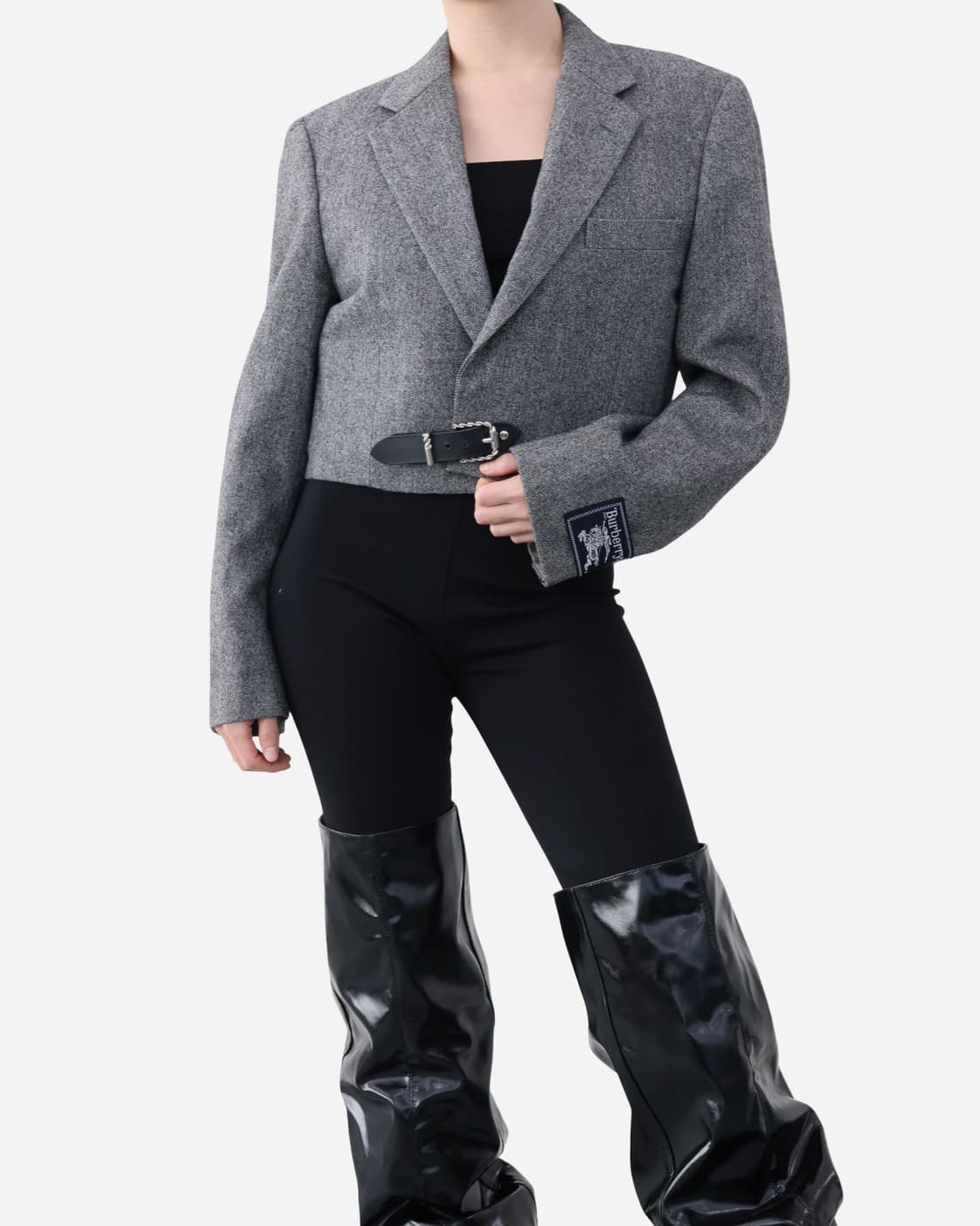 Burberrys Cropped Herringbone Jacket 상품이미지2