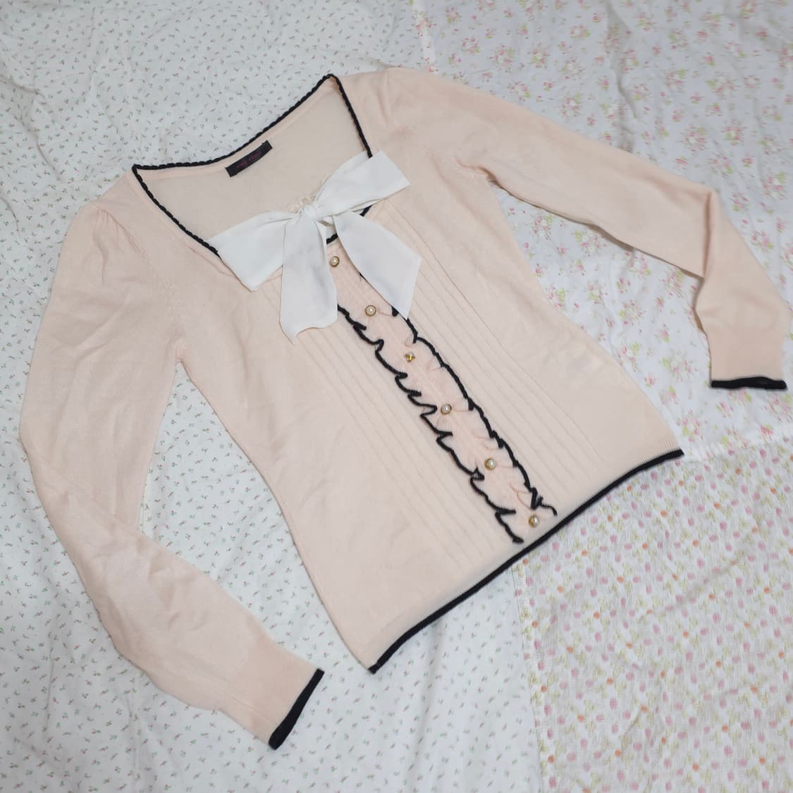 빈티지 리본 레이스 핑크 로걀탑 히메갸루 리즈리사 트랄라라 상품이미지4