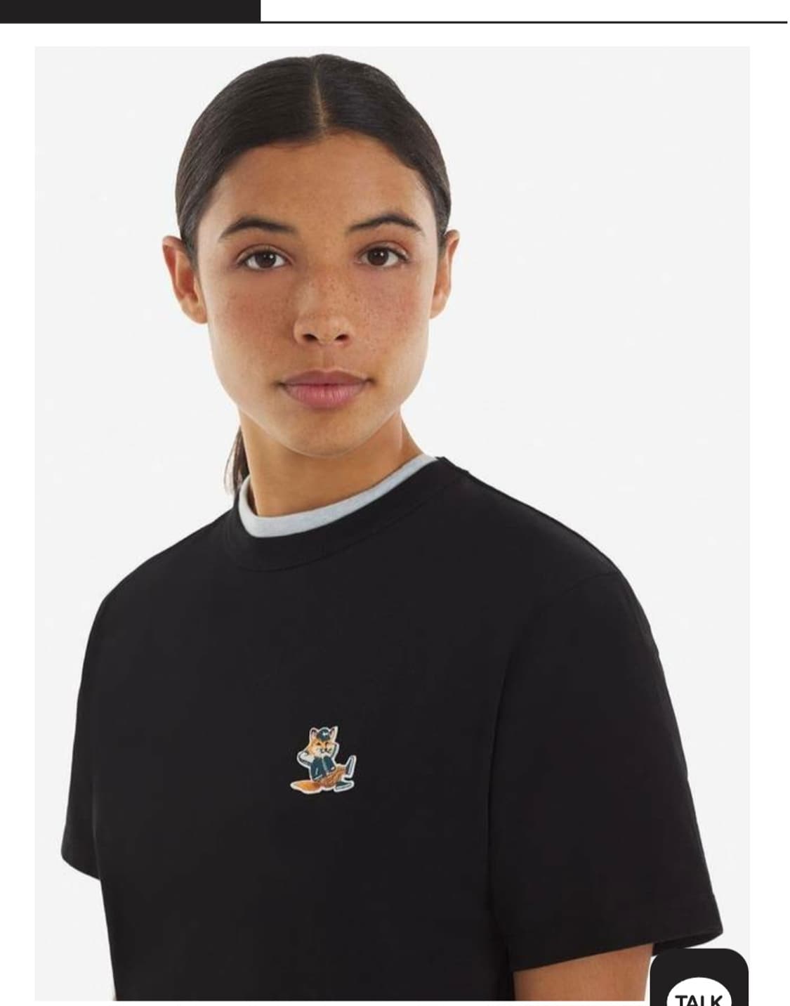 (새상품) 메종키츠네 블랙 반팔 티셔츠 M(95) 상품이미지6