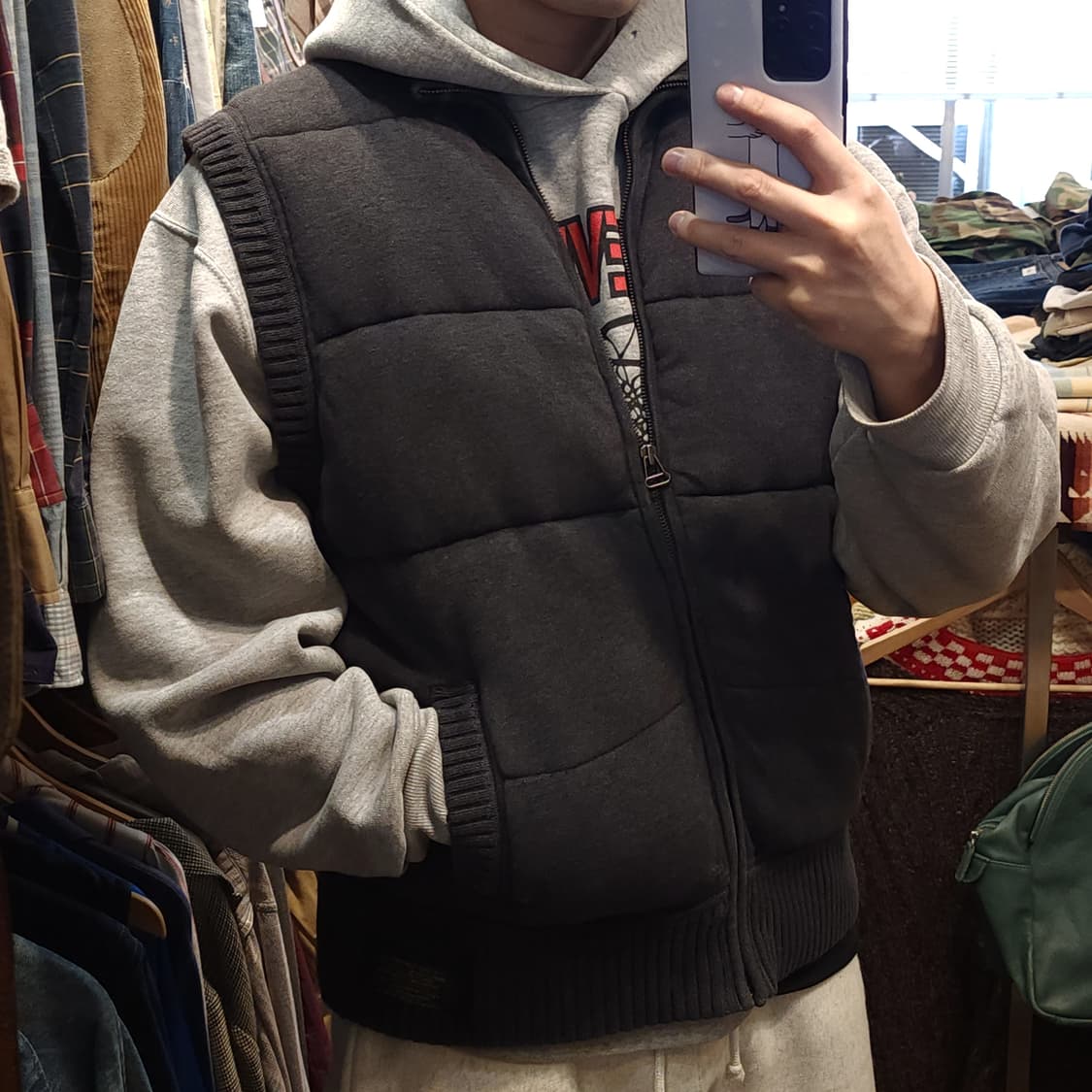 폴로 패딩 베스트 헤비 코튼 립 베스트 그레이 xl 상품이미지10