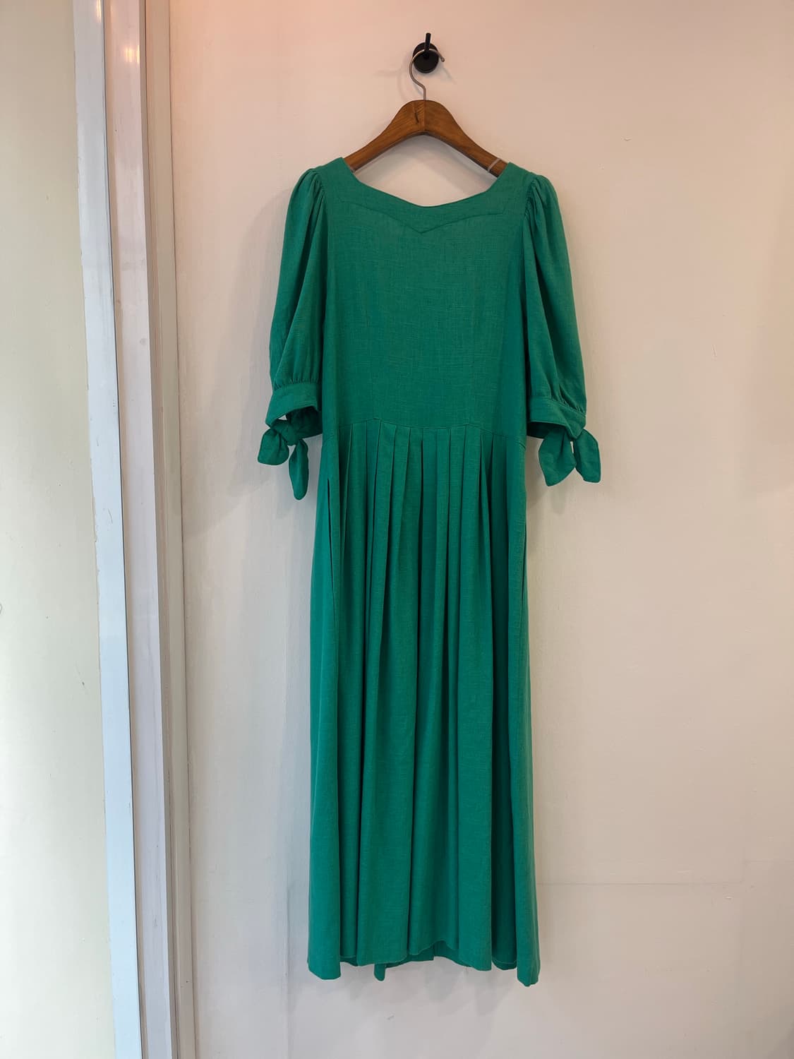 [희귀/유럽빈티지]  그린 린넨 혼방 빈티지 원피스 상품이미지2