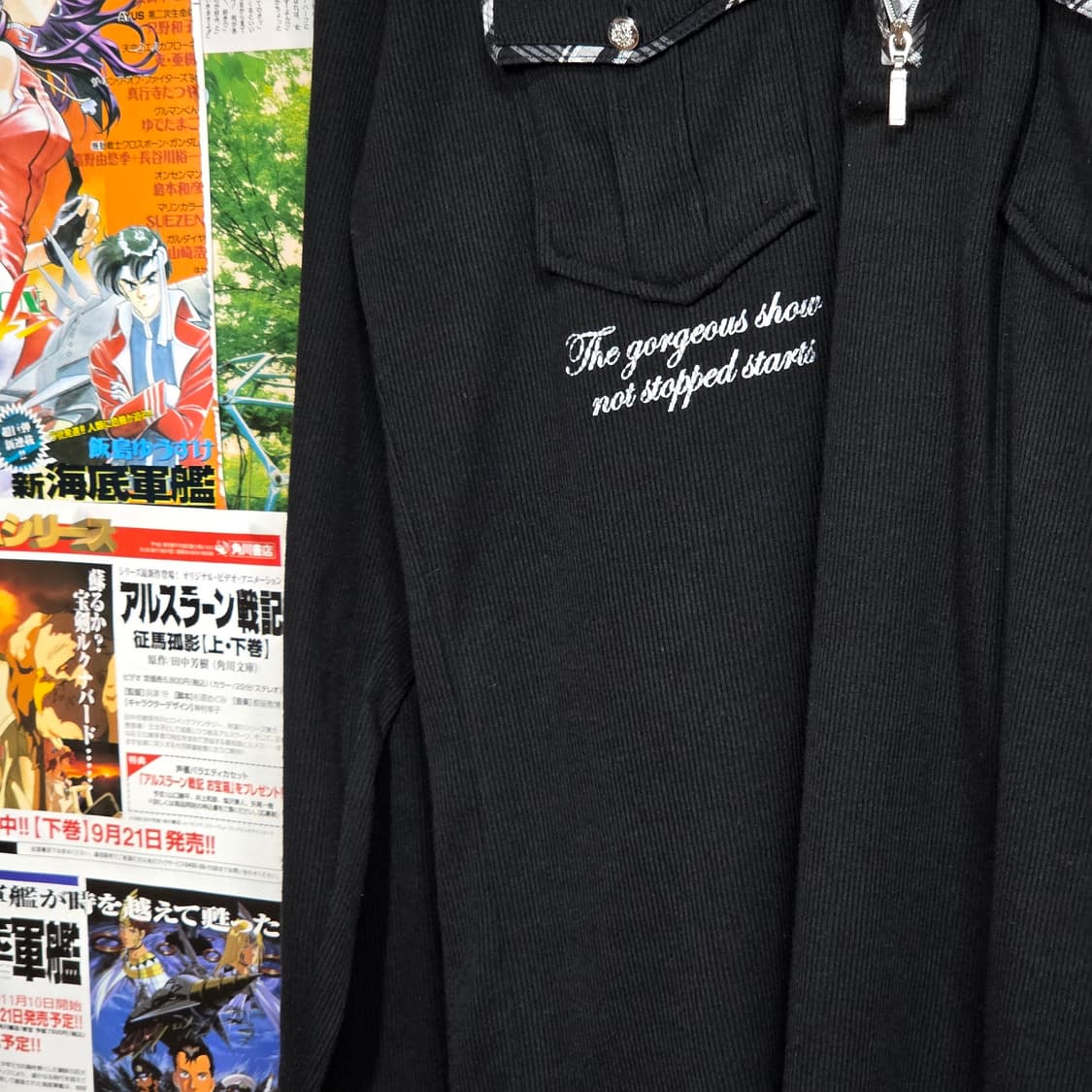 JPN 펑크 셔츠 레이어드 펑크 골지 롱슬리브 . 상품이미지5