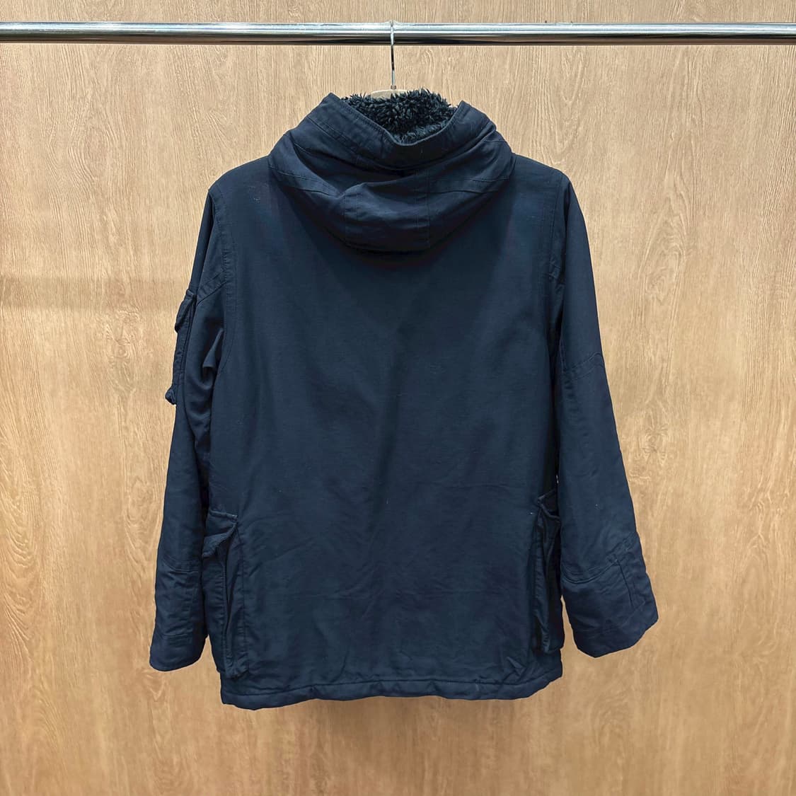 폴로 진스 컴퍼니 후드 필드 자켓 더블 플래킷 버튼업 멀티 포켓 블랙 상품이미지3