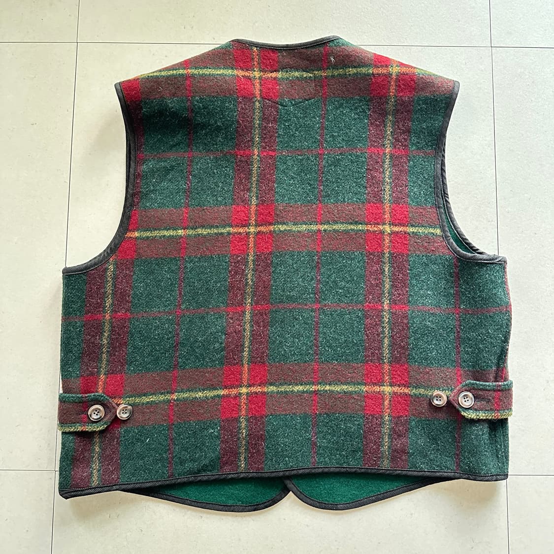 울리치 90s 빈티지 체크 울 베스트 (L) MADE USA 상품이미지6