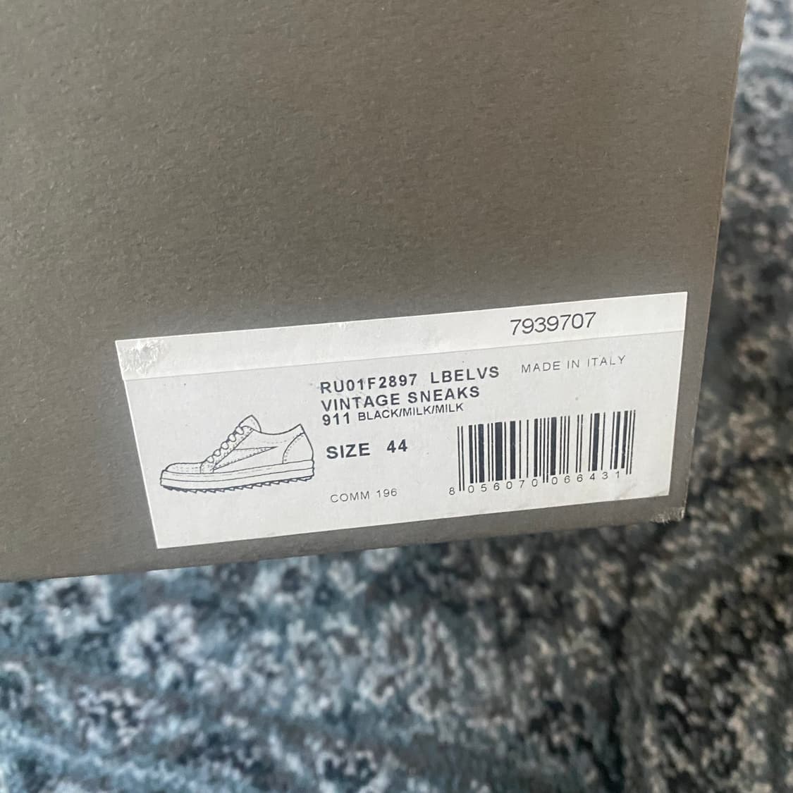 26ss 릭오웬스 템플 빈티지 스니커즈 블랙 44사이즈(LBELVS버젼) 상품이미지2