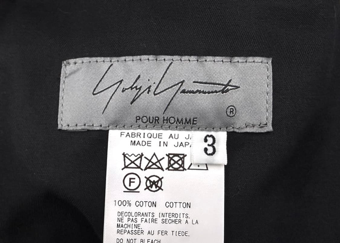 요지야마모토 뿌르옴므 페인트 뉴스페이퍼 드로스트링 하프 팬츠 상품이미지10