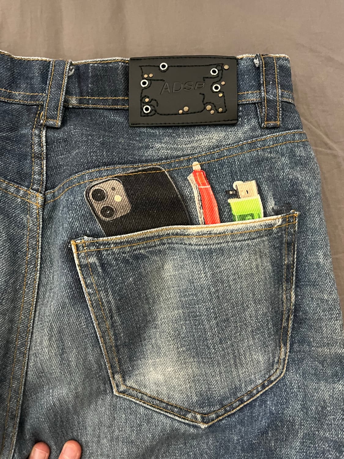 [28] 앤더슨벨 TROMPE L'OEIL PRINTED DENIM  상품이미지5