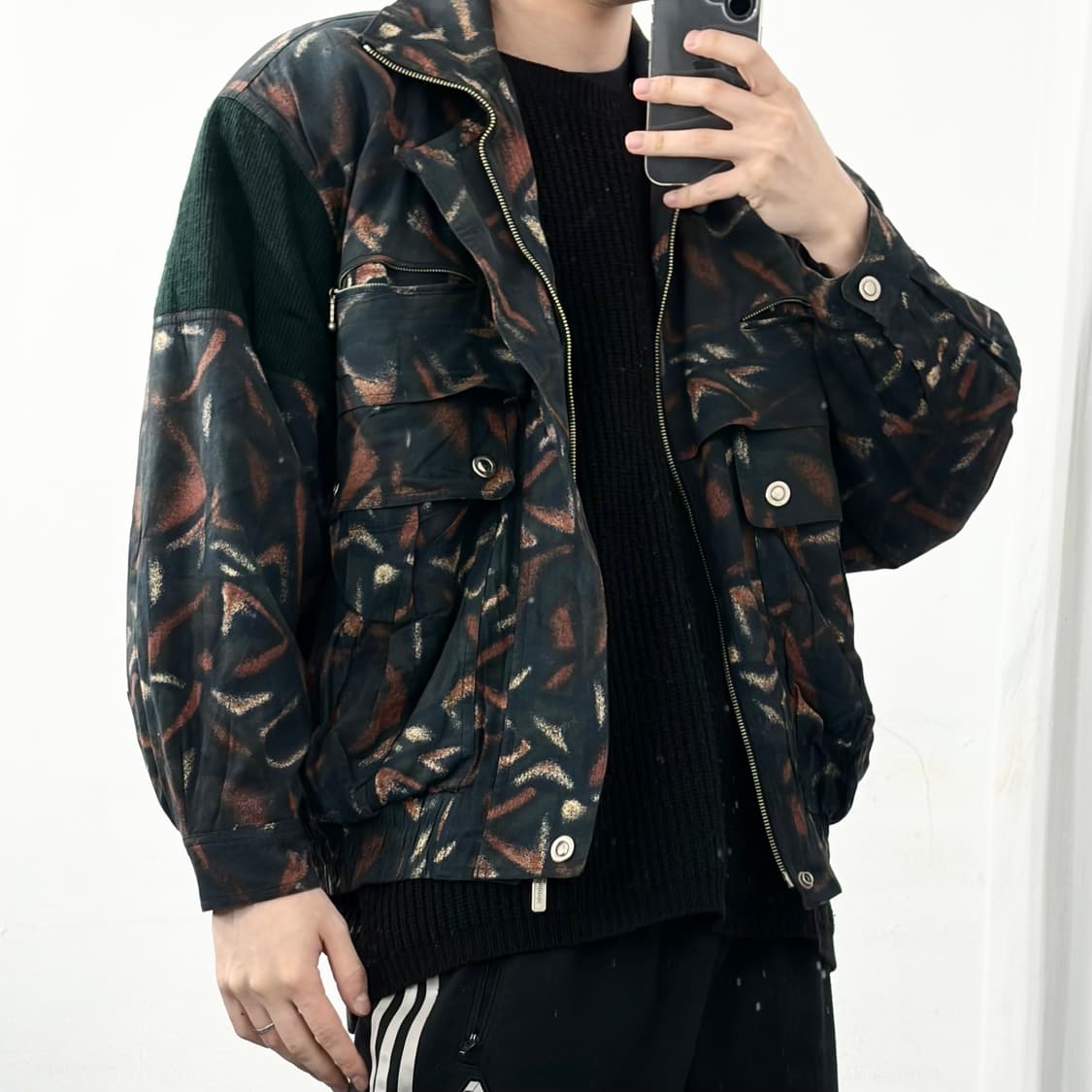 Comodo 90s 패턴 봄버 자켓 상품이미지3