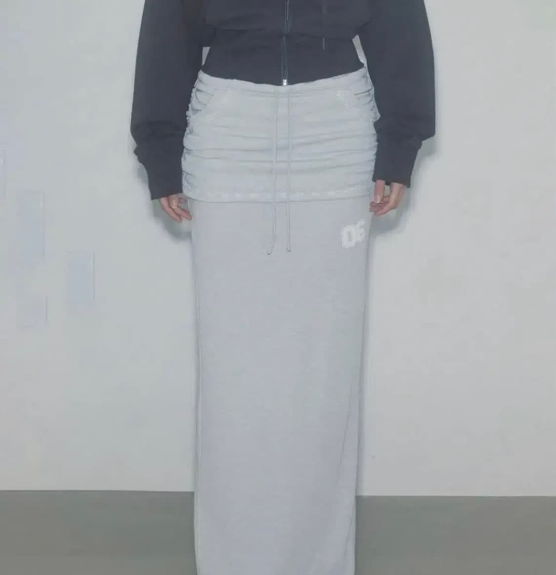 스컬프터 셔링 레이어드 맥시 스커트 상품이미지1