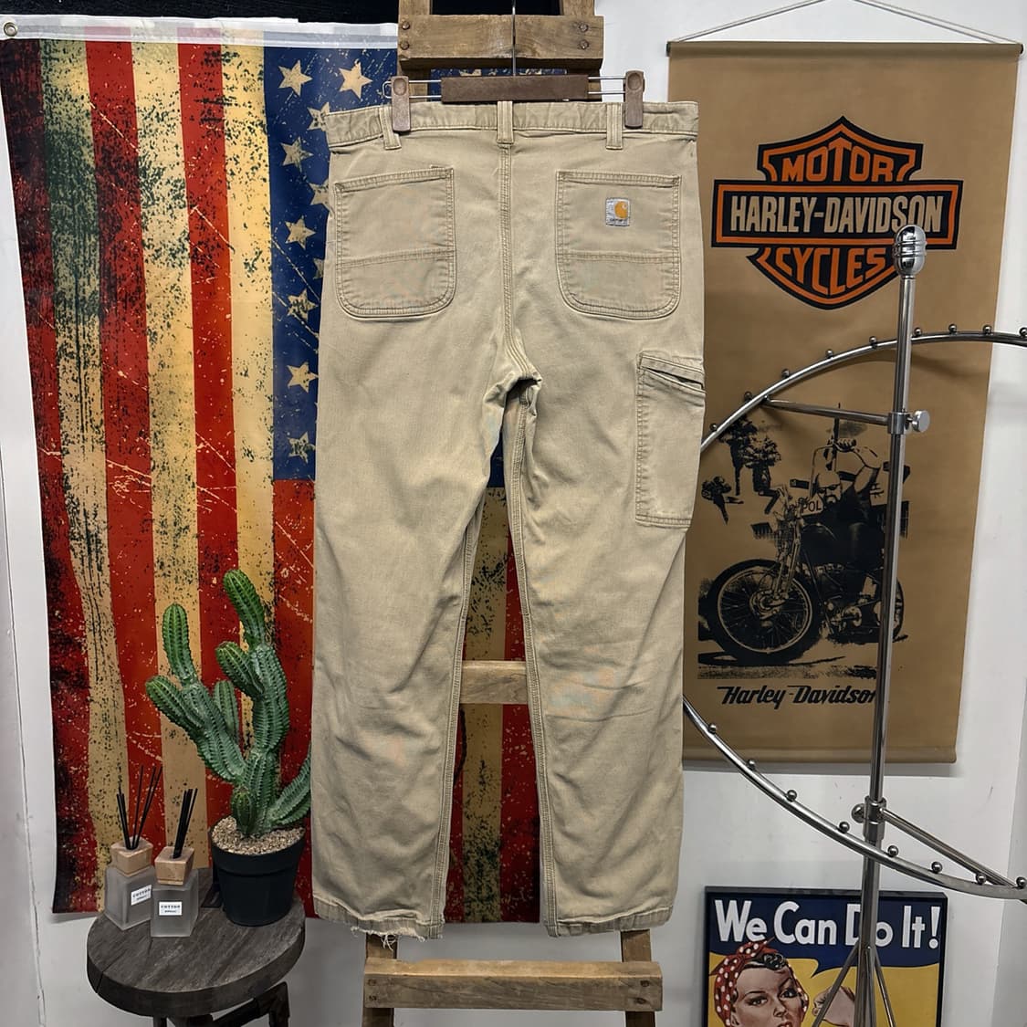 칼하트 릴렉스핏 스패너포켓 코튼캔버스 워크팬츠 N566 상품이미지2