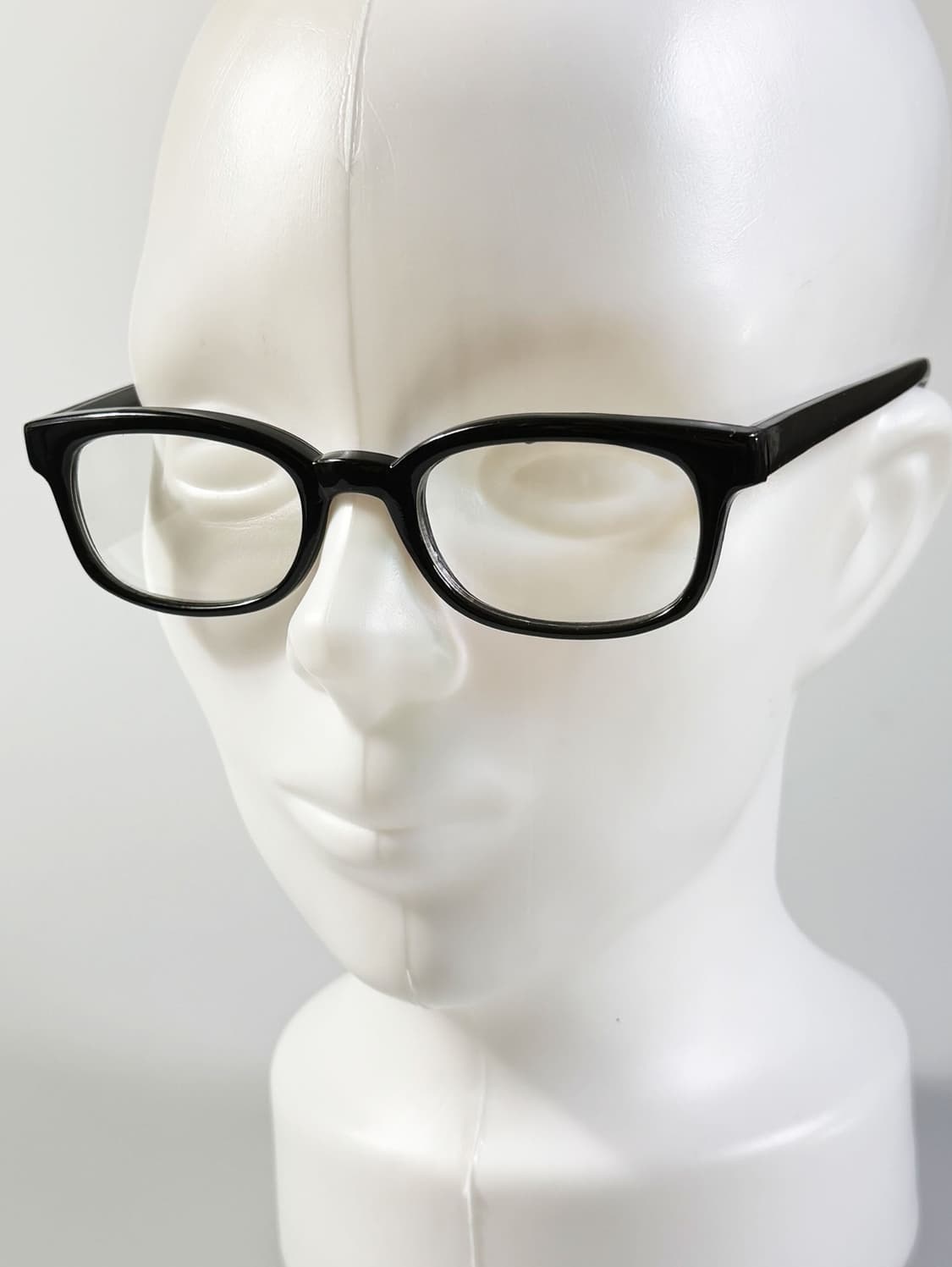 90s 블랙 뿔테 스퀘어 프레임 빈티지 안경 상품이미지8