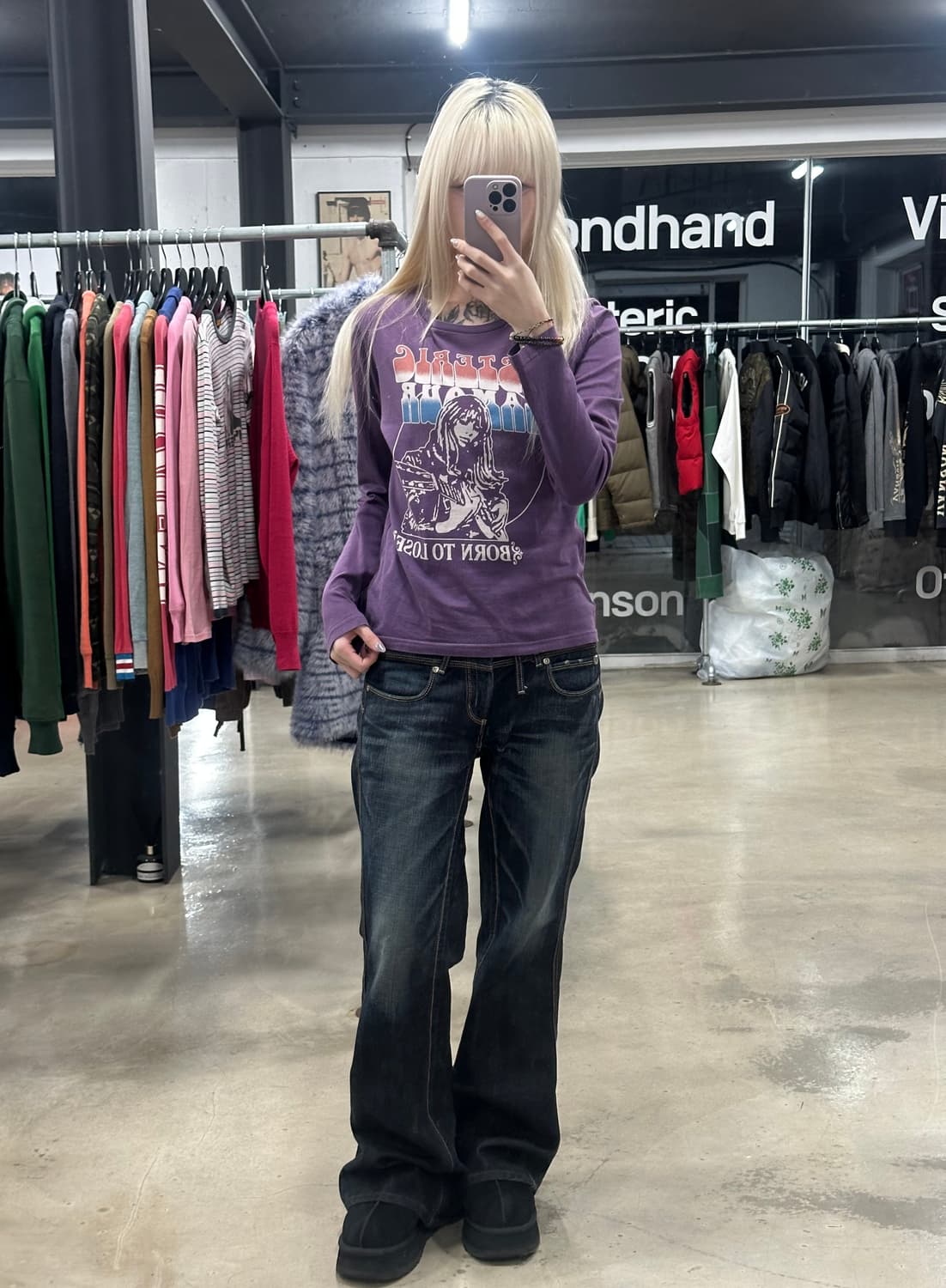 히스테릭글래머 퍼플 긴팔 롱슬리브 상품이미지2