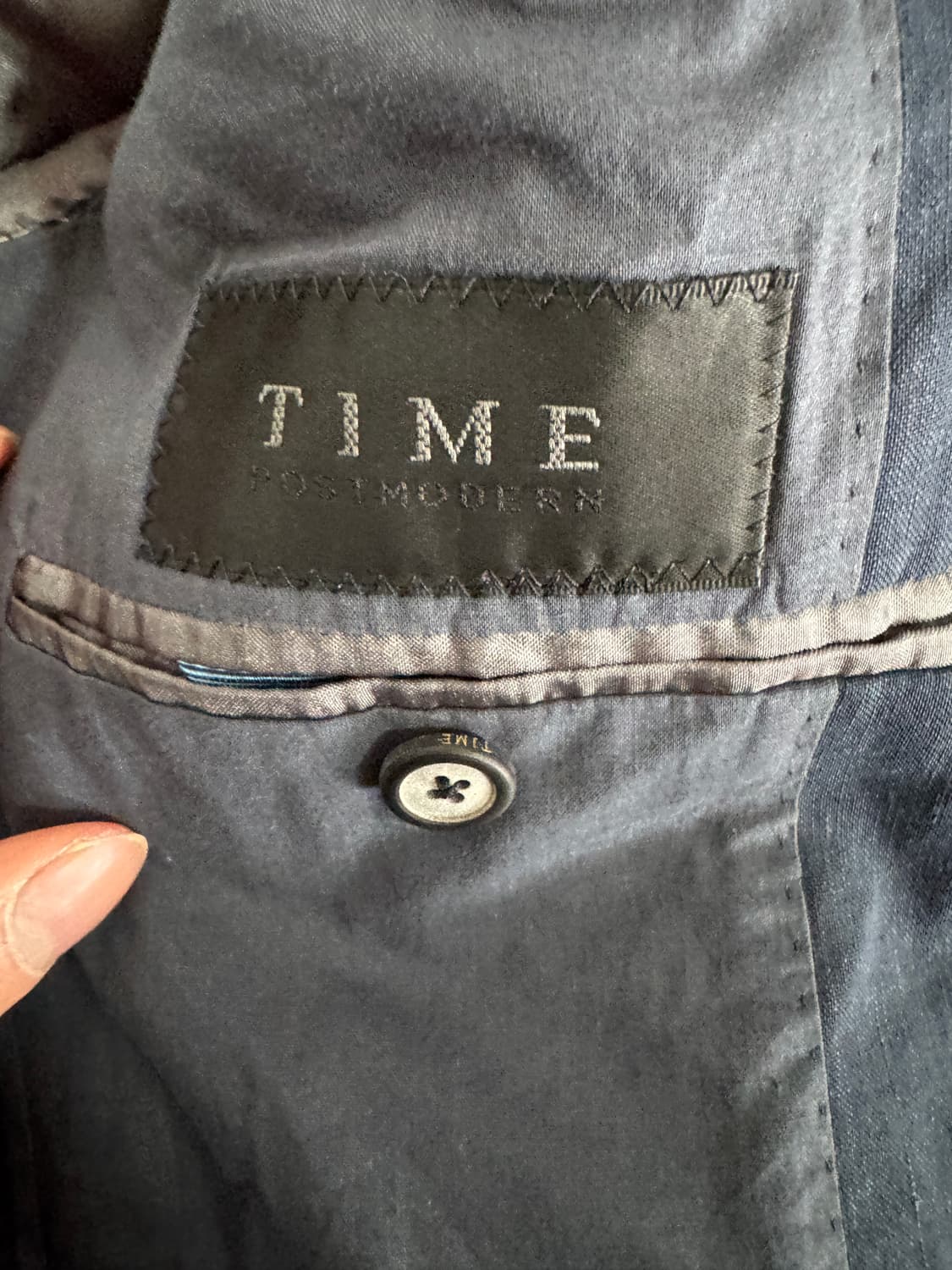 한섬 타임 Time 옴므 린넨 정장 지켓 L~XL 네이비 상품이미지3