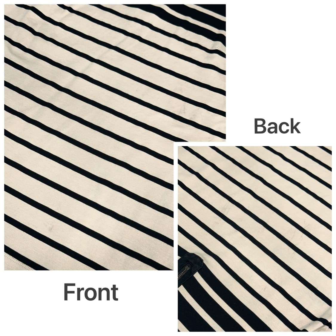 버버리 자수로고 스트라이프 백 집업 반팔 티셔츠 블랙 베이지 2 상품이미지10