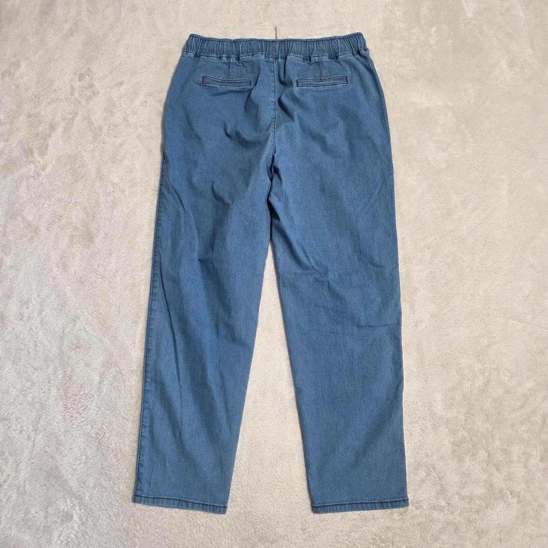 (30)여성 폴햄 쿨링 밴딩 데님 팬츠 여름 상품이미지3