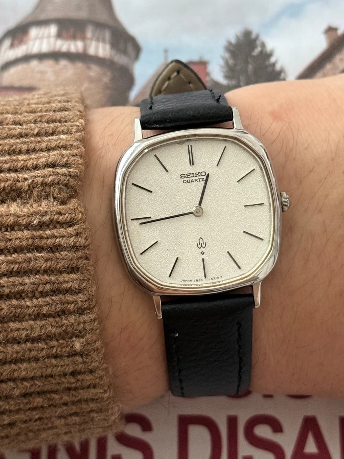 Seiko 세이코 쿼츠 쿠션 스퀘어 샌드 블래스트 1977 상품이미지8