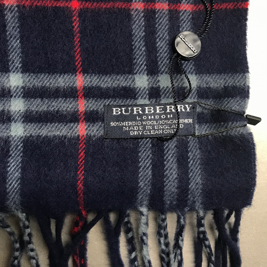 버버리 정품 울/캐시미어 머플러 네이비 상품이미지4