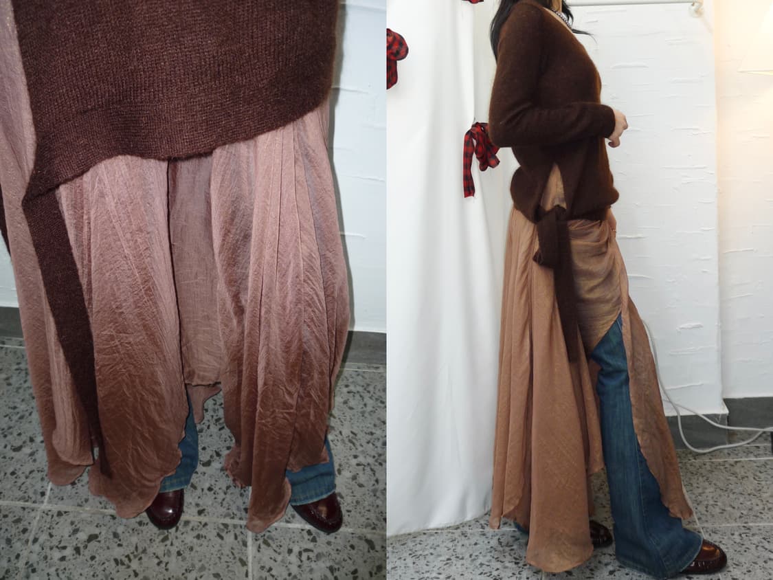 Boho sheer maxi skirt 상품이미지1