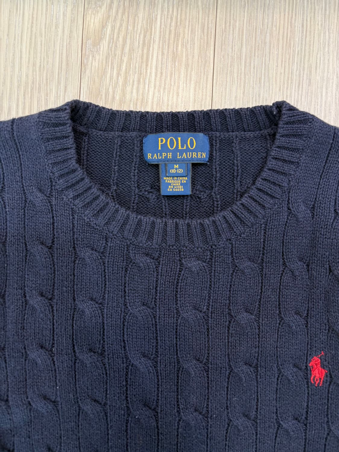 폴로 랄프로렌 케이블 니트 네이비 상품이미지3