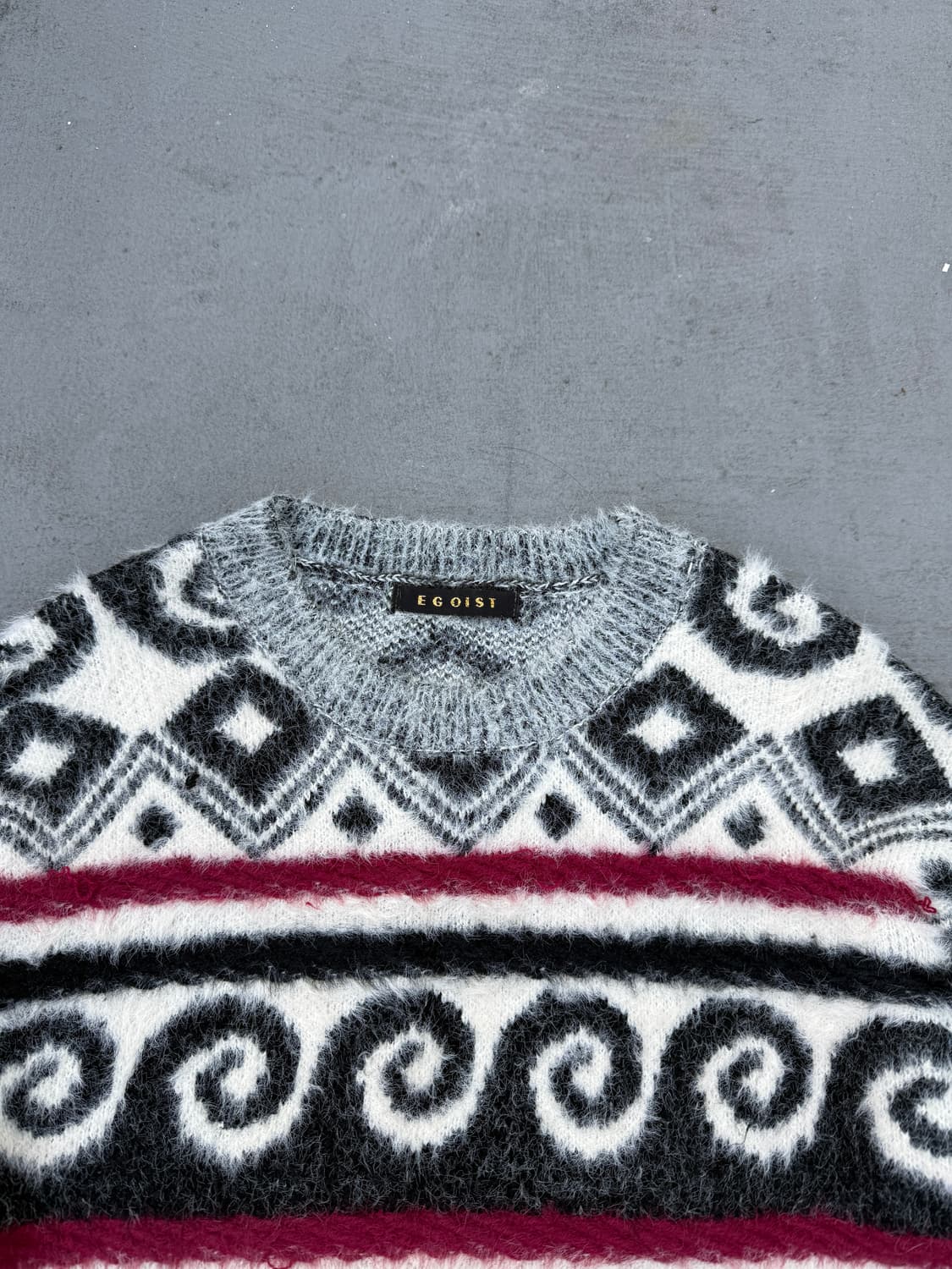 에고이스트 패턴 니트 상품이미지2