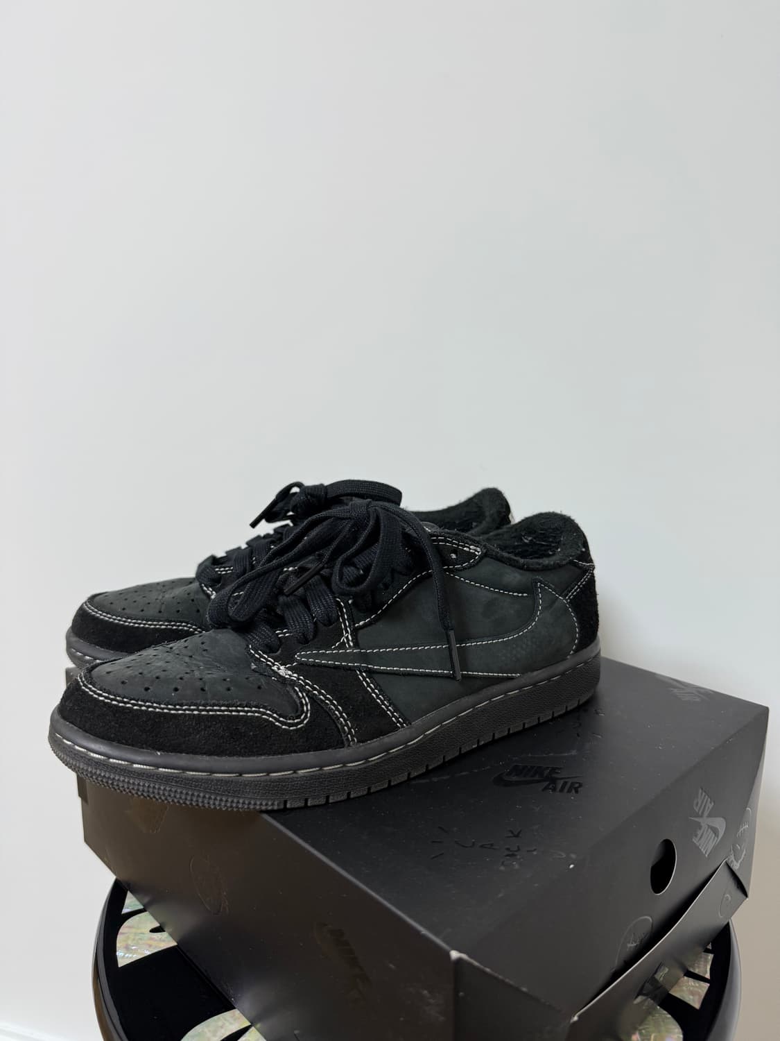 조던 1 x 트래비스 스캇 레트로 로우 OG SP 블랙 팬텀 235 상품이미지3