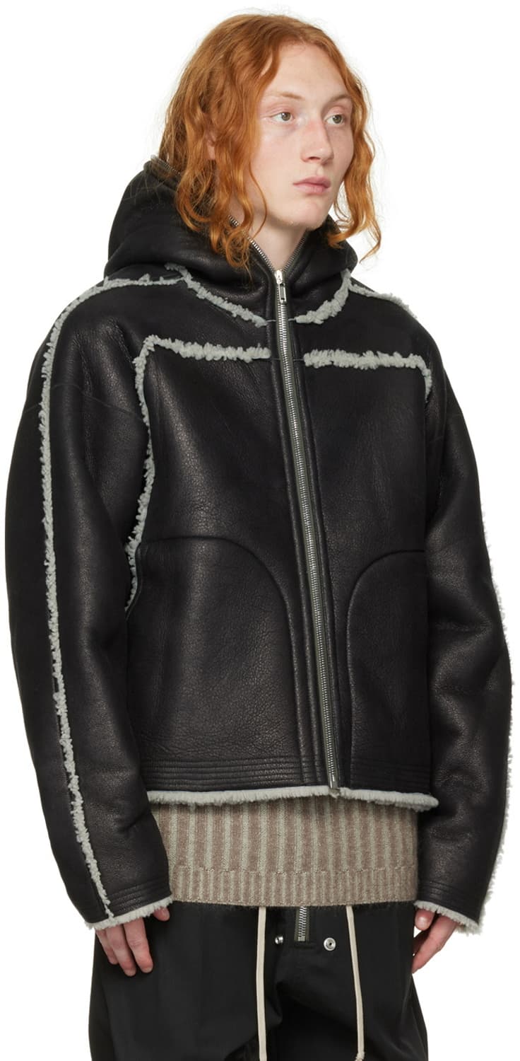 릭오웬스 2022FW 램스킨 시어링 레더 김프 후드 무스탕 자켓 상품이미지2