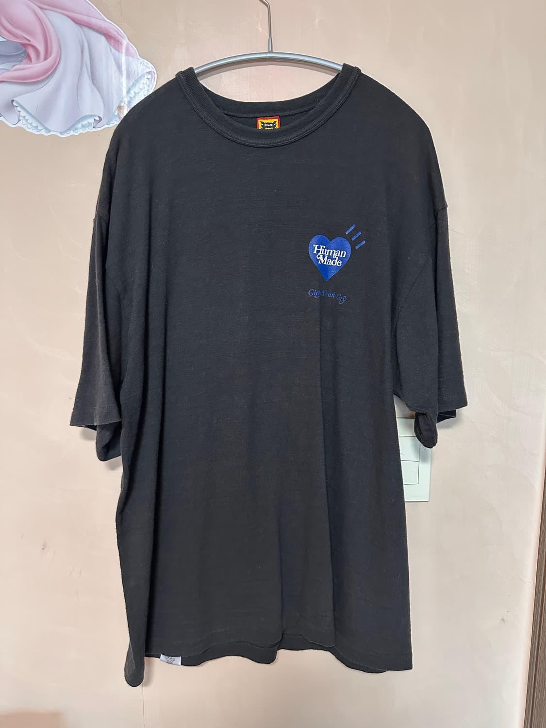 XL) 휴먼 메이드 x 베르디 걸스 돈 크라이 화이트 데이 티셔츠 블랙 상품이미지3