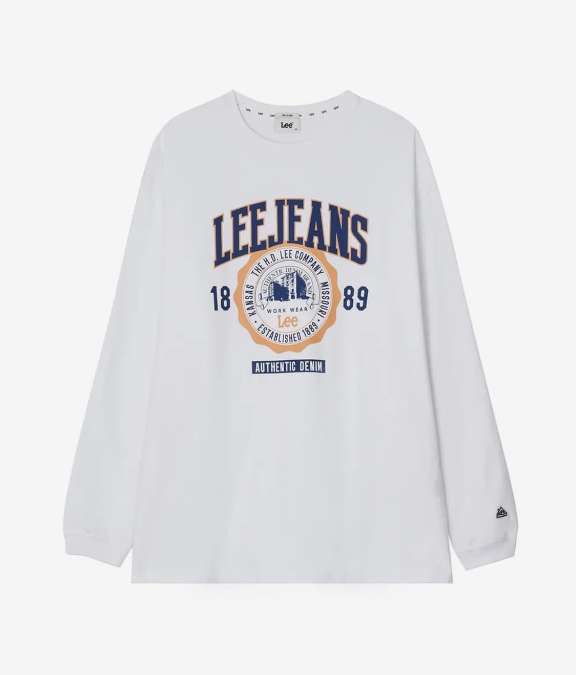 [새상품] M) Lee 리 진스 그래픽 긴팔 티셔츠 화이트 상품이미지2