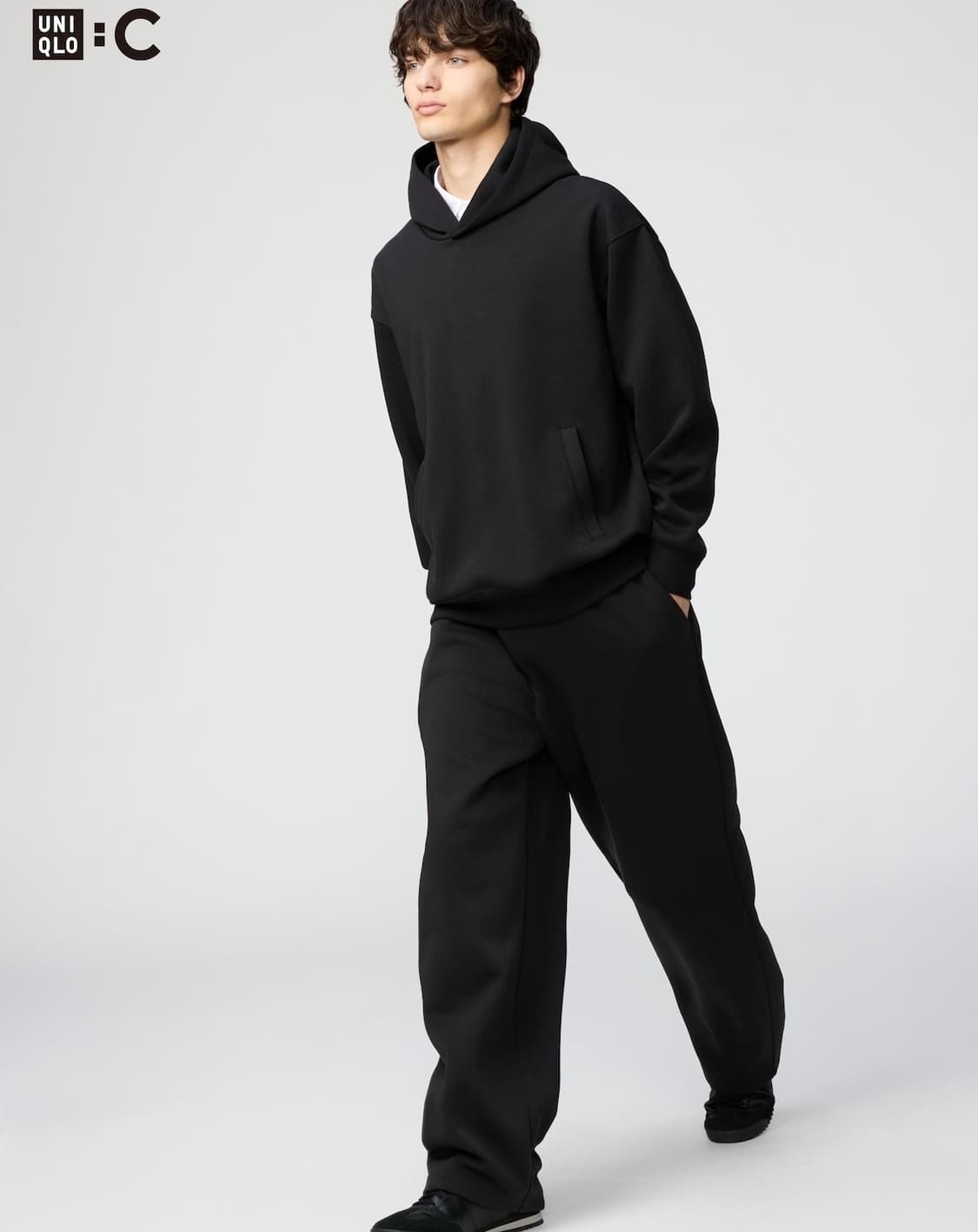 긴기장 3XL) 유니클로 C 스웨트 와이드 팬츠  상품이미지1