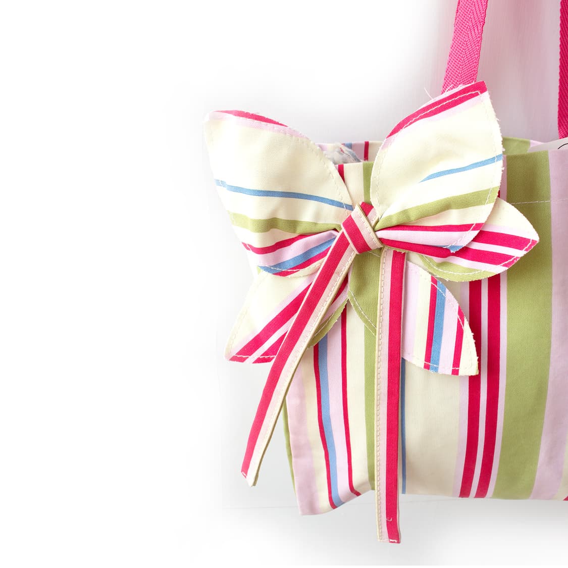 츠모리치사토 플라워 줄-무늬 숄더백 🌷 상품이미지3