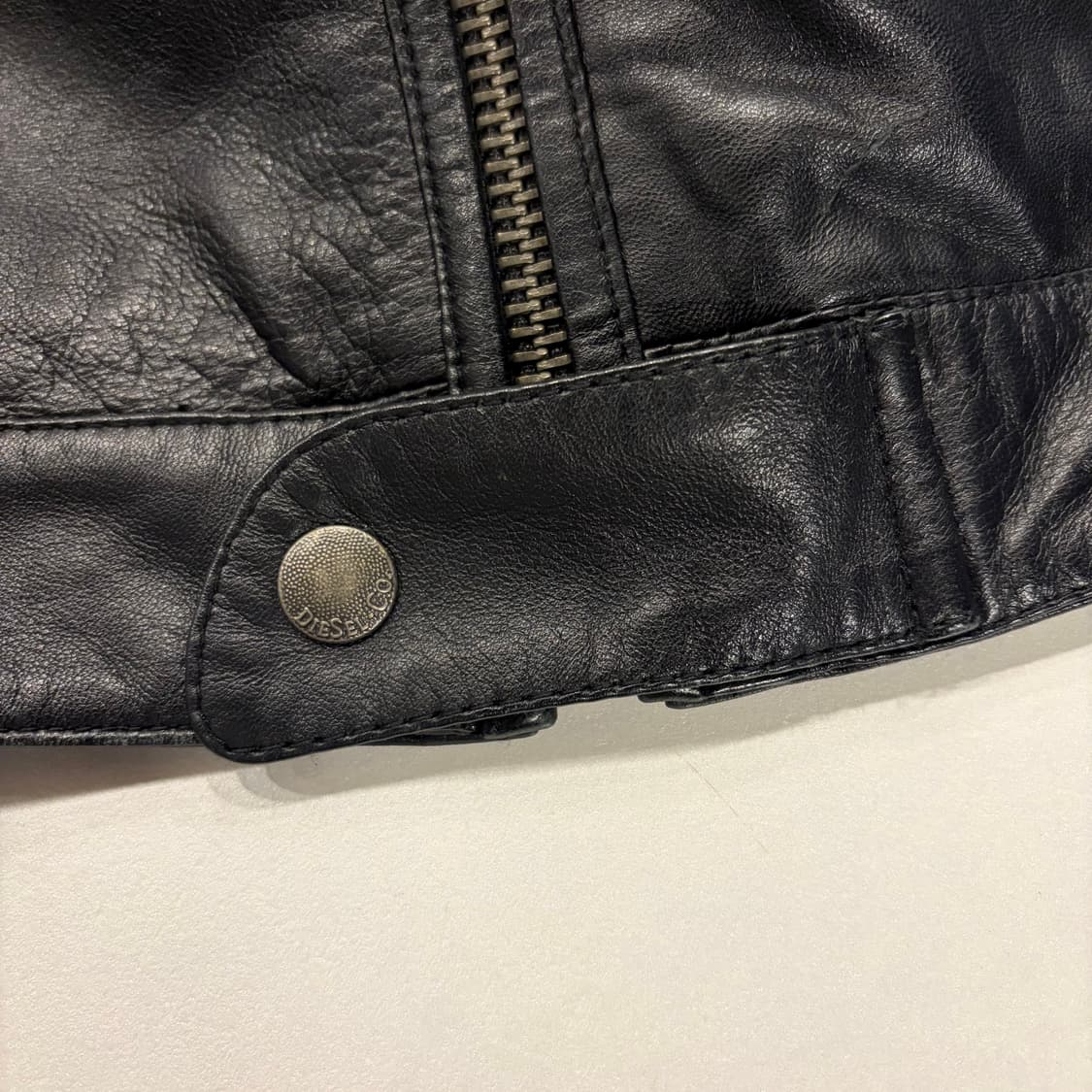 [M] 디젤 블랙 양가죽 레더 자켓 B557 상품이미지5